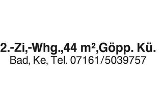Wohnung mieten in 73033 Göppingen, 2.-Zi.-Whg. Göpp.