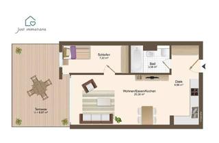 Wohnung kaufen in 85221 Dachau, Just Immotions | Charmante Wohnung im Hochparterre mit Westterrasse und Tiefgarage!