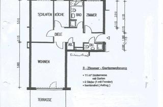 Wohnung mieten in Bismarckstr. 55, 40822 Mettmann, Geschmackvolle 3-Raum-Gartenwohnung mit gehobener Innenausstattung mit Terrasse und EBK in Mettmann