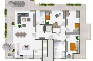 Penthouse mieten in 71093 Weil im Schönbuch, **TOP ** Exklusive Helle 4,5-Zimmer-Penthouse-Wohnung mit Einbauküche, 3 Dachterrassen und Garage