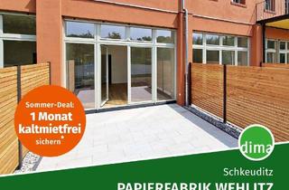 Wohnung mieten in Fabrikstraße 25, 04435 Schkeuditz, ERSTBEZUG sanierte Papierfabrik | Maisonette-Whg. mit Garten, Südwest-Terrasse, Gäste-WC, HWR u.v.m.