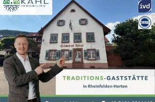 Gastronomiebetrieb mieten in 79618 Rheinfelden, Traditionsgaststätte mit Flair: „Schwarzer Adler“ in Rheinfelden-Herten