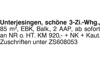 Wohnung mieten in 72070 Tübingen, Unterjesingen, schöne 3-Zi.-Whg.