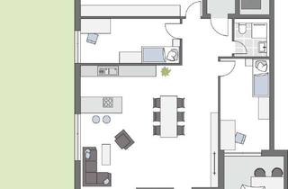 Wohnung kaufen in Hindenburgstraße 51, 70825 Korntal-Münchingen, Platz zum Entfalten: Familienfreundliche 4-Zimmer-Wohnung mit Terrasse und privatem Garten