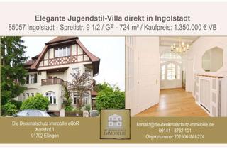 Villa kaufen in Spetistraße 9 1/2, 85057 Nordwest, Elegante Jugendstil-Villa direkt in Ingolstadt