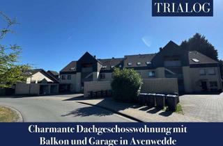 Wohnung kaufen in 33335 Gütersloh, Charmante Dachgeschosswohnung mit Balkon und Garage in Avenwedde