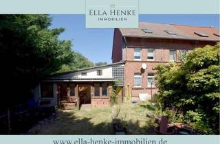 Haus kaufen in 38836 Huy, Solides Backstein-Haushälfte mit Garten + 3 Garagen in ruhiger Lage.