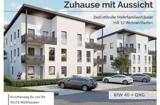 Wohnung kaufen in Kirschenweg 8a b, 96172 Mühlhausen, SONDERABSCHREIBUNG !!! Eigentumswohnung- KfW40 / QNG Neubau-Wohnungen mit Stellplätzen