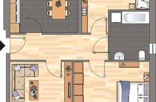 Sozialwohnungen mieten in Weistfeld 17, 30539 Bemerode, WBS Erforderlich - 3-Zimmer-Wohnung mit Garten in Hannover Bemerode