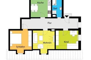 Wohnung mieten in 01809 Dohna, Sehenswerte 3-Zimmerwohnung, Tageslichtbad mit Wanne und Wohnküche!
