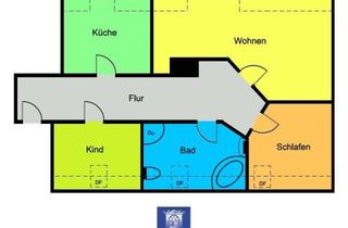 Wohnung mieten in 01591 Riesa, Wohlfühlwohnung unterm Dach! Wohnküche ... Tageslichtbad mit Wanne und Dusche!