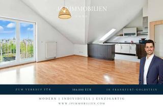Wohnung kaufen in 60529 Schwanheim, Moderne Dachgeschosswohnung mit Balkon & Taunusblick -zentral in Goldstein