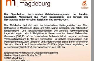 Gastronomiebetrieb mieten in 39104 Magdeburg, Restaurant im historischen Ratskeller zu verpachten