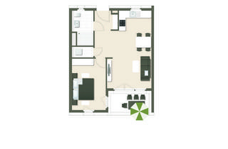 Wohnung kaufen in Langackerweg, 79115 Haslach, Schöne 2-Zimmer Wohnung im 2. OG! (20)