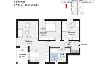 Wohnung mieten in Herbstädter Straße, 97631 Bad Königshofen, Neuwertige 3-Zimmer-Wohnung mit Balkon und Einbauküche in Bad Königshofen im Grabfeld