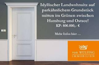 Haus kaufen in 23867 Sülfeld, Ihr privater Rückzugsort mitten im Grünen! Idyllischer Landwohnsitz auf weitläufigem Grundstück...