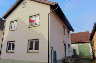 Haus kaufen in 69207 Sandhausen, Ein-bis Zweifamilienhaus mit Terrasse, großer Scheune/Werkstatt und Garten in Sandhausen!