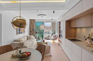 Wohnung kaufen in 20457 HafenCity, Luxus-Apartment im THE LYTE: vollmöbliert, mit Balkon & seitlichem Panoramablick auf die Elbe