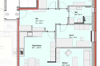 Wohnung mieten in 49377 Vechta, Erstbezug nach Sanierung: moderne 4-Zimmer-Wohnung mit Einbauküche und Balkon in 49377, Vechta