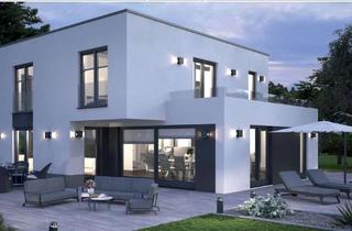 Villa kaufen in 61348 Bad Homburg, VON POLL - BAD HOMBURG: Projektierte, elegante Flachdach-Villa in malerischer Feldrandlage