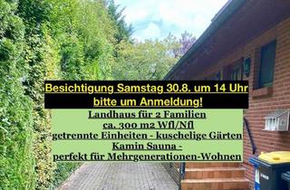 Haus kaufen in 22869 Schenefeld, Schenefeld - BESICHTIGUNG SAMSTAG 30.8. um 14 Uhr - xxl Landhaus für 2 Familien oder große Familie - FREI - 2 x 5 Zimmer - Kamin - Sauna - riesiger Keller -