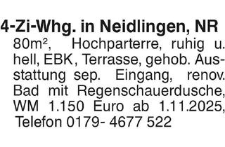Wohnung mieten in 73272 Neidlingen, 4-Zi-Whg. in Neidlingen