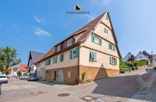 Mehrfamilienhaus kaufen in 71394 Kernen, Kernen im Remstal - Historisches Mehrfamilienhaus mit Ausbaureserve, Gewölbekeller & Gartenland in zentraler Lage
