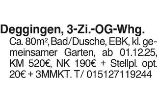 Wohnung mieten in 73326 Deggingen, Deggingen, 3-Zi.-OG-Whg.