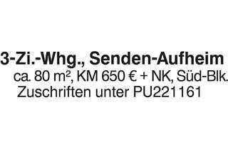Wohnung mieten in 89250 Senden, 3-Zi.-WHg., Senden-Aufheim