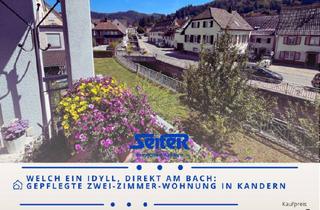 Wohnung kaufen in 79400 Kandern, Kandern - Gepflegtes Idyll direkt am Bach: Zwei-Zimmer-Wohnung im Herzen von Kandern