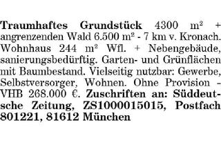 Haus kaufen in 96317 Kronach, Wohnhaus und Nebengebäude bei Kronach