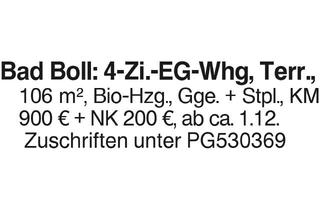 Wohnung mieten in 73087 Bad Boll, Bad Boll 4-Zi.-EG-Whg.