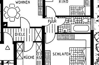 Wohnung kaufen in 42489 Wülfrath, Wülfrath - Freie renovierungsbedürftige 3 Zimmer Wohnung