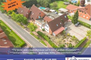 Haus kaufen in 26842 Ostrhauderfehn, ***2 Wohn- und 2 Geschäftshäuser auf 2.234 m² großem Grundstück***