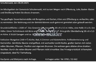 Gewerbeimmobilie kaufen in 77746 Schutterwald, Gewerbeobjekt mit Privat Wohnhaus (Bungalow)
