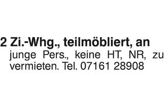 Wohnung mieten in 73033 Göppingen, 2 Zi.-Whg.teilmöbliert