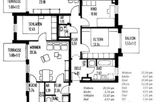 Wohnung kaufen in 86159 Augsburg, Augsburg - Schöne 5ZKB (2+3) mit ca. 120m² Garten, Nähe Schertlinstraße