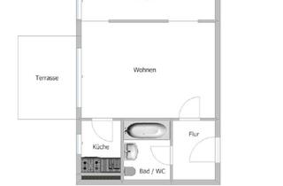 Wohnung kaufen in 87435 Kempten, Kempten (Allgäu) - Top Kapitalanlage in Kempten - 1,5-Zimmer-EG-Wohnung mit Terrasse