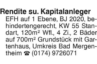 Haus kaufen in 97980 Bad Mergentheim, Rendite sucht Kapitalanleger