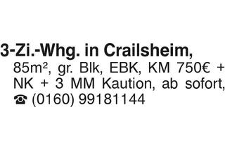 Wohnung mieten in 74564 Crailsheim, 3-Zi.-Whg in Crailsheim
