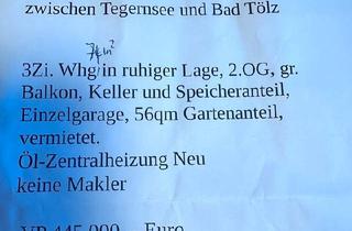 Wohnung kaufen in 83646 Bad Tölz, Bad Tölz - Wohnung zum Verkauf in Waakirchen