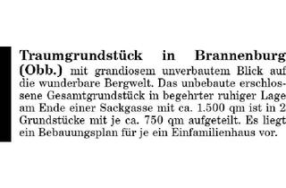 Grundstück zu kaufen in 83098 Brannenburg, Grundstück in Oberbayern