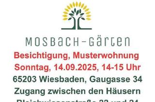 Wohnung kaufen in 65203 Wiesbaden, Wiesbaden - 3 Zimmer-Wohnung mit eigenem Garten, Einbauküche und Tiefgaragenstellplatz