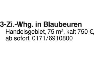 Wohnung mieten in 89143 Blaubeuren, 3-Zi.-Whg.