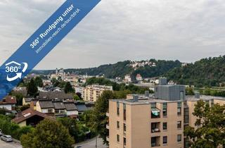 Wohnung kaufen in 94032 Passau, Geräumige Stadtwohnung mit Panoramablick! Wohnfreundliche 4 - ½ -Zimmer Wohnung mit Sonnenbalkon und frisch renovierten Bad
