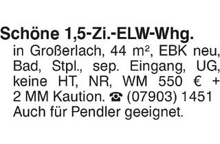 Wohnung mieten in 71577 Großerlach, Schöne 1,5-Zi.-Whg.