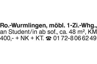 Wohnung mieten in 72108 Rottenburg, 1-Zi.-Whg.