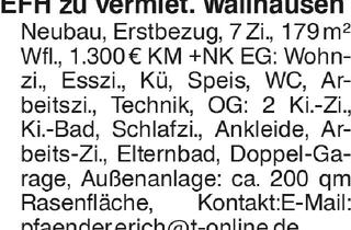 Haus mieten in 74599 Wallhausen, EFH zu vermieten