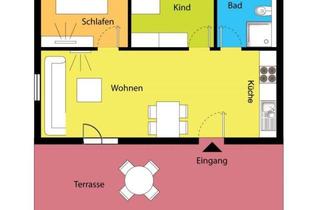 Wohnung mieten in 01983 Großräschen, Ihr neuer Lieblingsplatz! Eigener Garten! Große Terrasse! EBK, Erstbezug nach Sanierung!