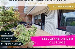 Wohnung kaufen in 45701 Herten, Helle 3-Zimmer-Eigentumswohnung mit Loggia, Garage und Gemeinschaftsgarten in Herten-Westerholt